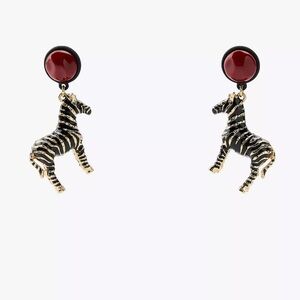 Zara Zebra Circle Earrings